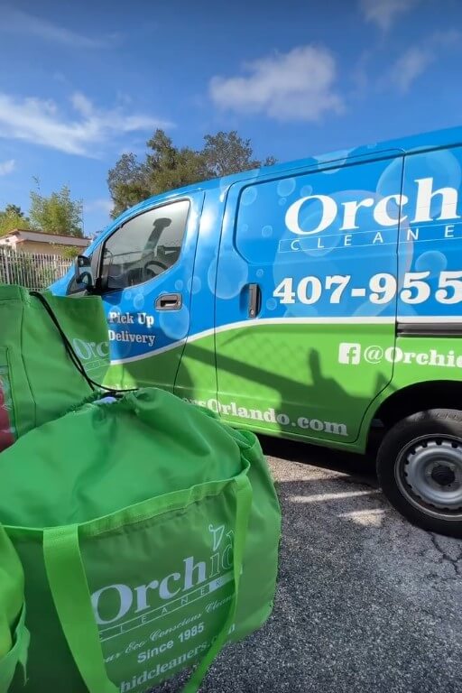 Photo of one of our Orchid Cleaners delivery vans