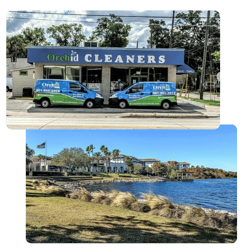 Orchid Cleaners dry cleaning pickup vans ready to grab orders from our Balwdin Park route.