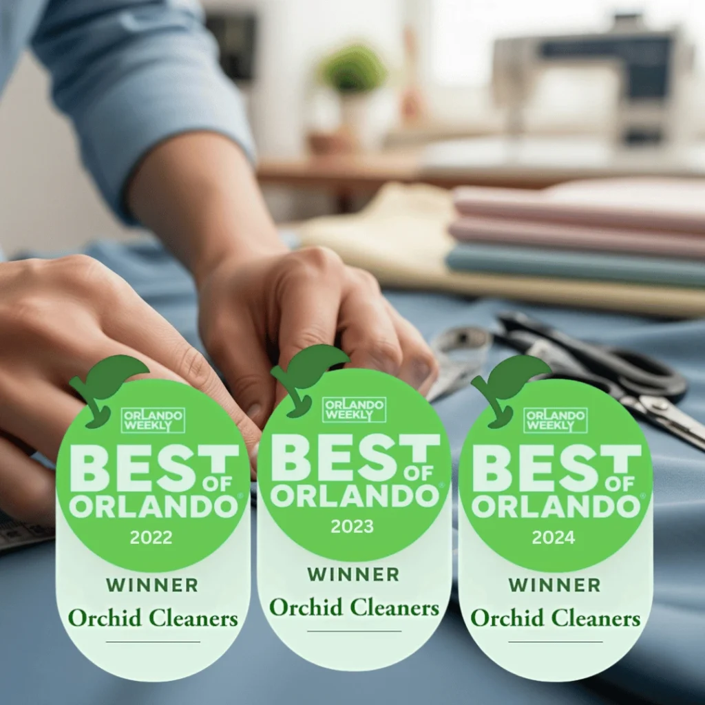 Orchid Cleaners professional alterations and repairs in Orlando and Central Florida.